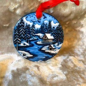 Ceramic Christmas Ornament - River